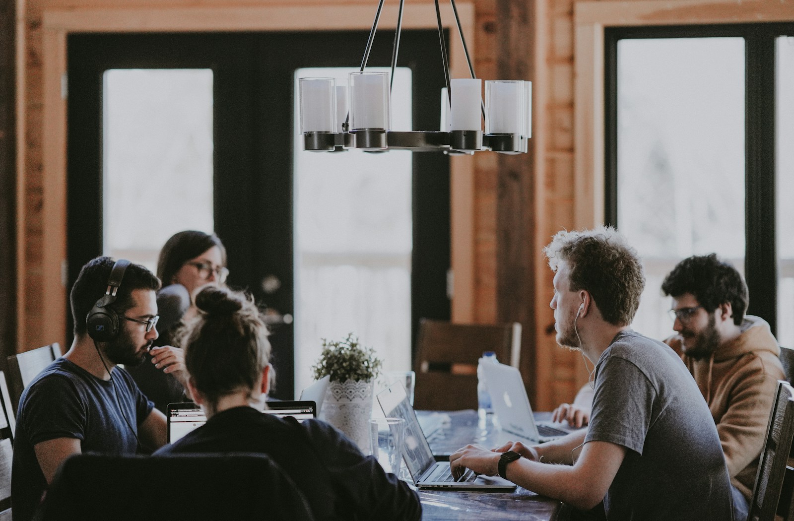 Engaged team in a modern workplace