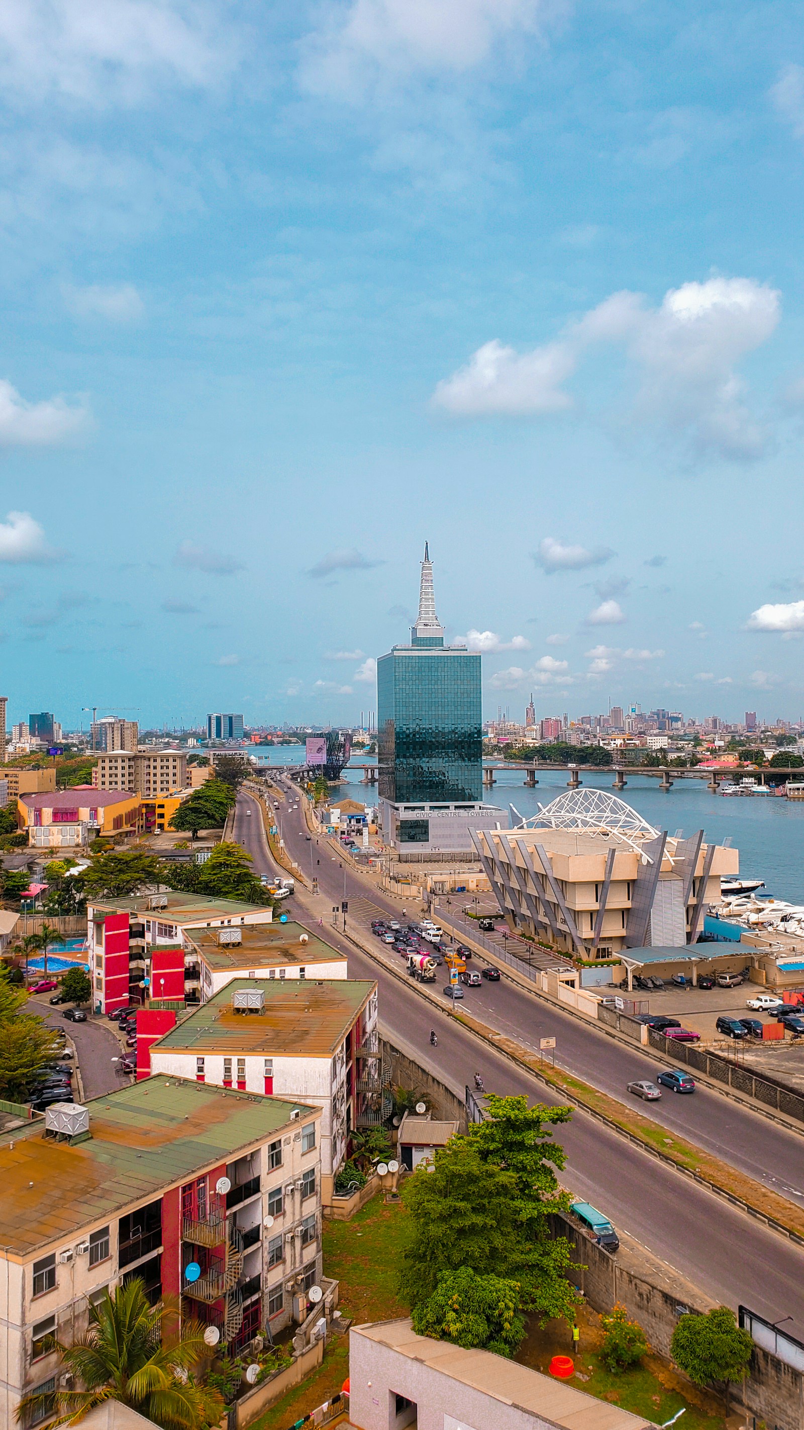 Lagos skyline at Civic Towers in Lekki
