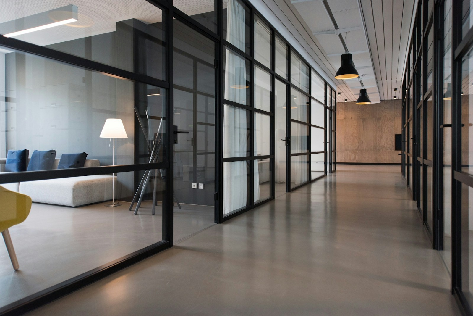 People working in a premium office environment