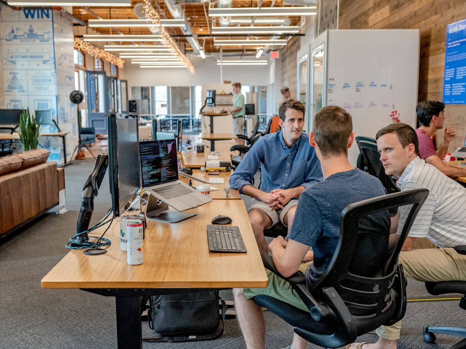 People developing ideas together at a table